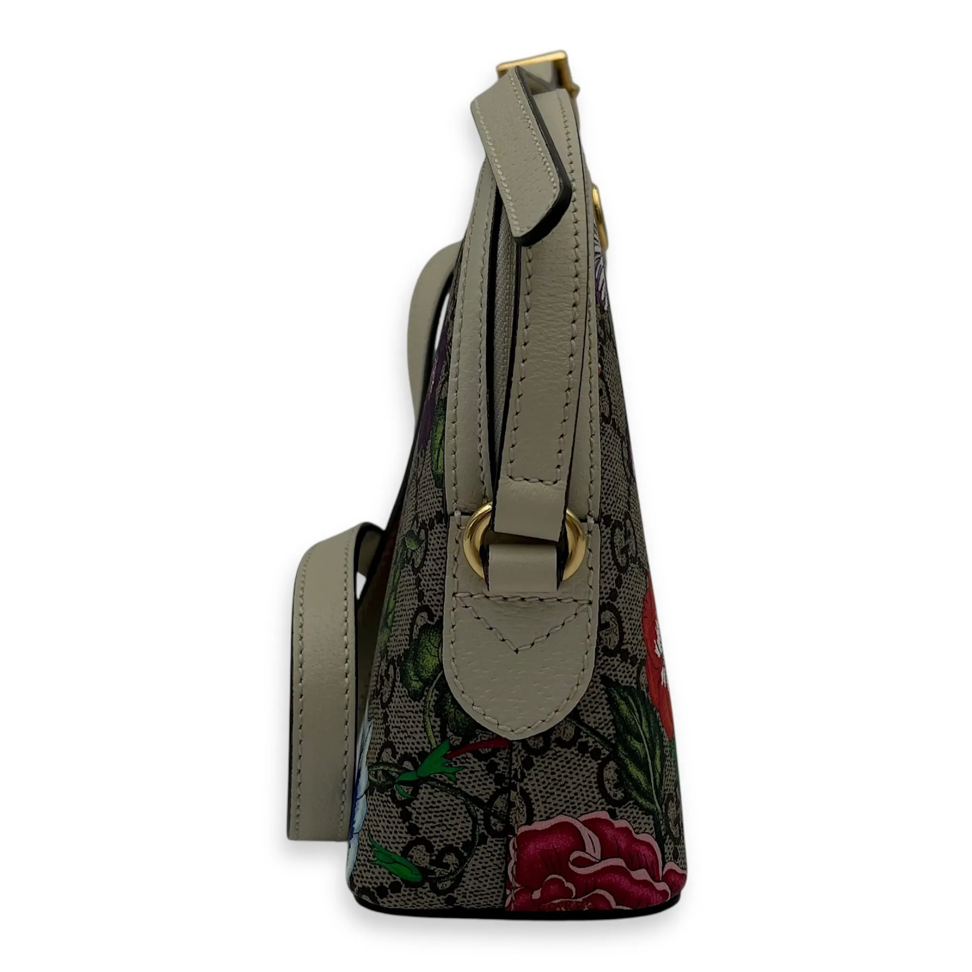 Ophidia Crossbody Bag Multi-colour in Monogram Coated Canvas, Gold hardware