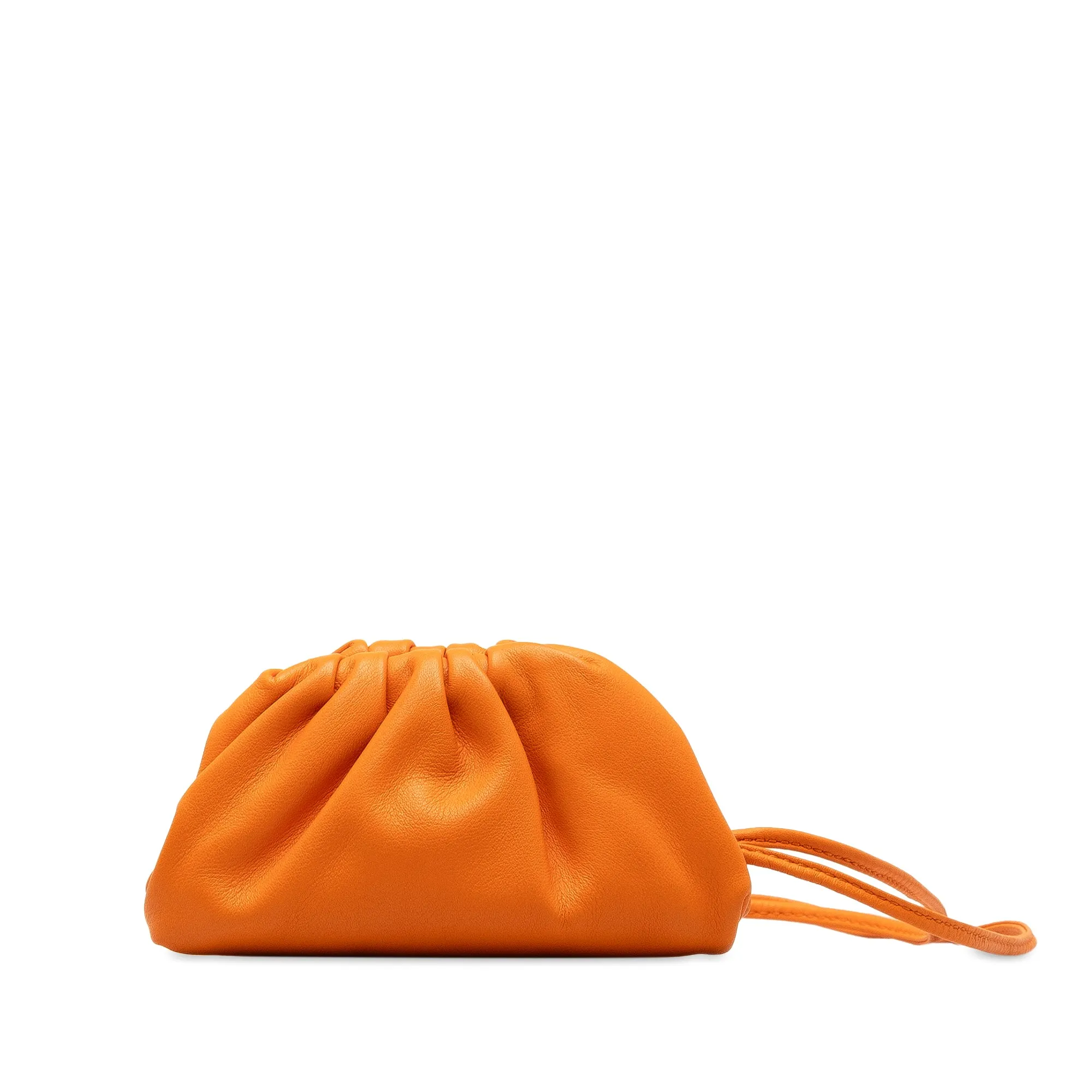 Orange Bottega Veneta Lambskin The Mini Pouch Crossbody Bag