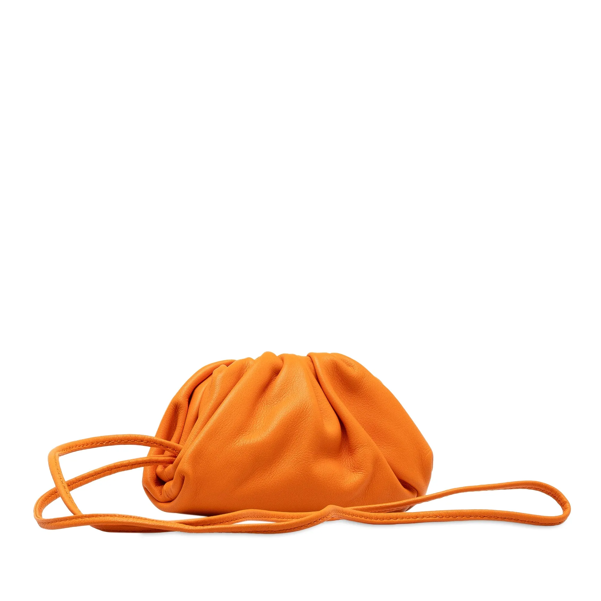 Orange Bottega Veneta Lambskin The Mini Pouch Crossbody Bag