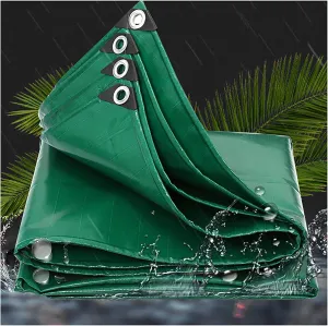 Outdoor Tarp Green PVC Tarpaulin for Outdoor Recreation Camping Cover(Size:5x8m(16.4x26.2ft))