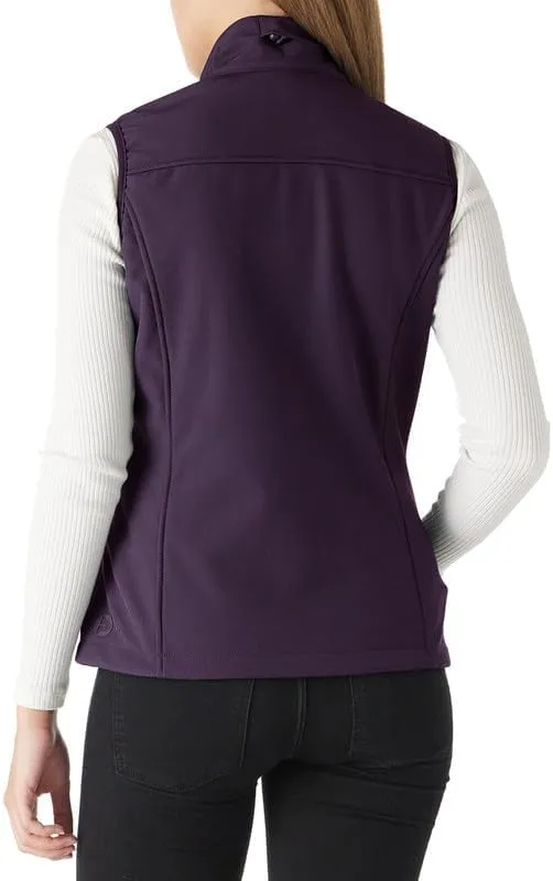 Outdoor Ventures Women's Lightweight Softshell Vest Windproof Fleece Lined Zip Up Sleeveless Jacket for Running Hiking Golf