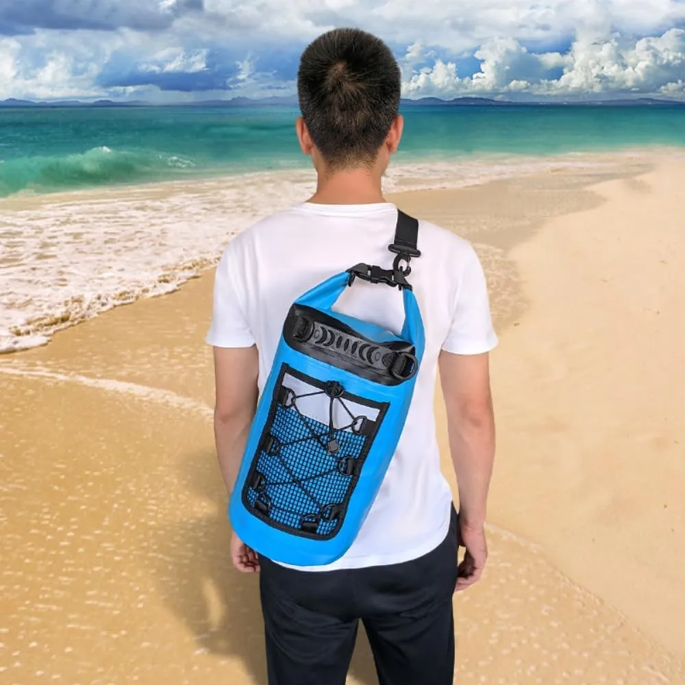 Outdoor Waterproof Bucket Bag PVC Material Large Capacity Dry Bag Beach Rafting Life Saving Bag