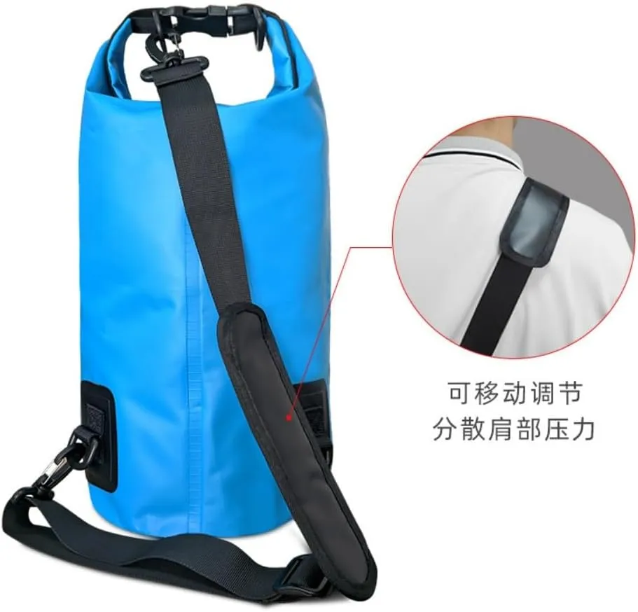 Outdoor Waterproof Bucket Bag PVC Material Large Capacity Dry Bag Beach Rafting Life Saving Bag