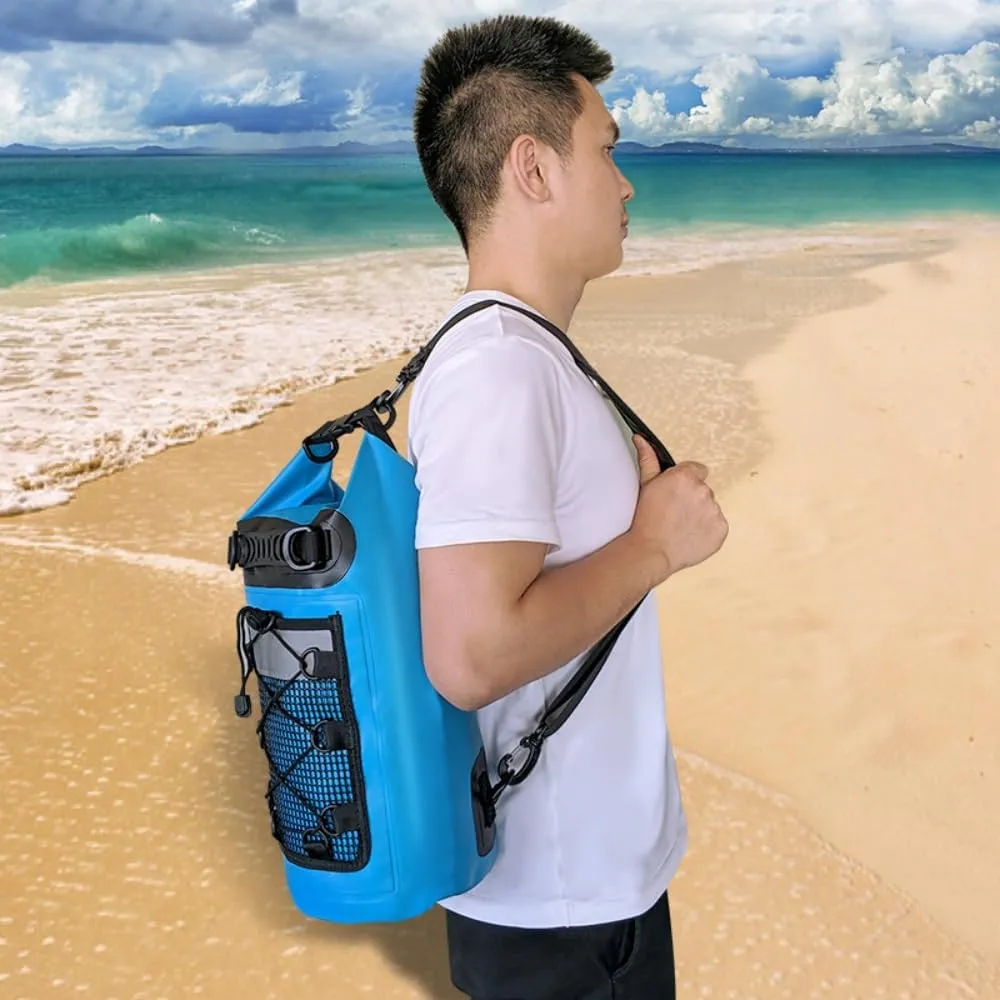 Outdoor Waterproof Bucket Bag PVC Material Large Capacity Dry Bag Beach Rafting Life Saving Bag