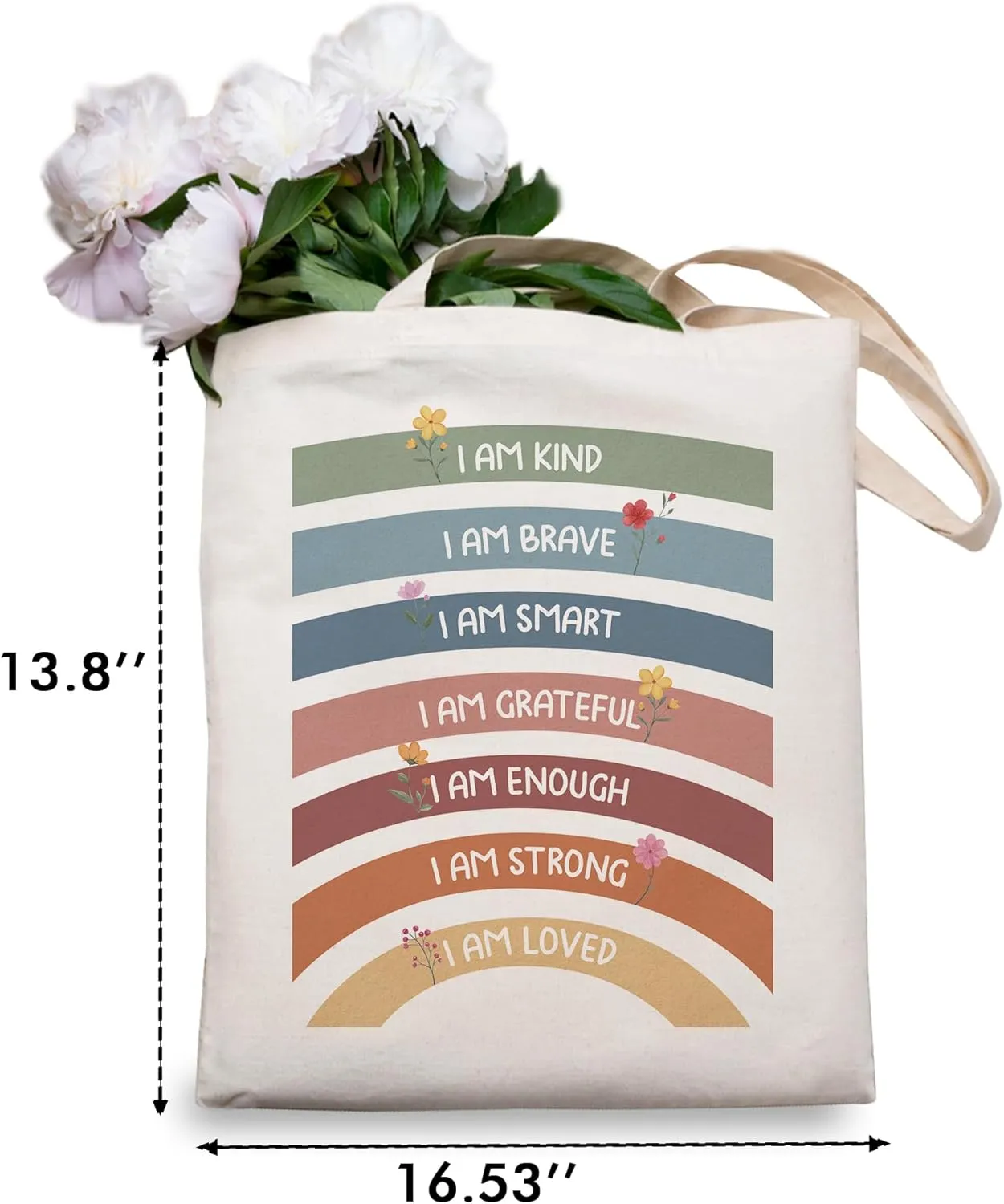 OUZ Stylish Reusable Canvas Tote Bag for Women, Lightweight & Durable Shoulder Bag for Shopping, Work, Gym, Beach, Travel