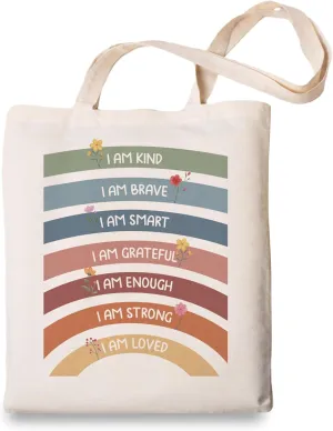 OUZ Stylish Reusable Canvas Tote Bag for Women, Lightweight & Durable Shoulder Bag for Shopping, Work, Gym, Beach, Travel
