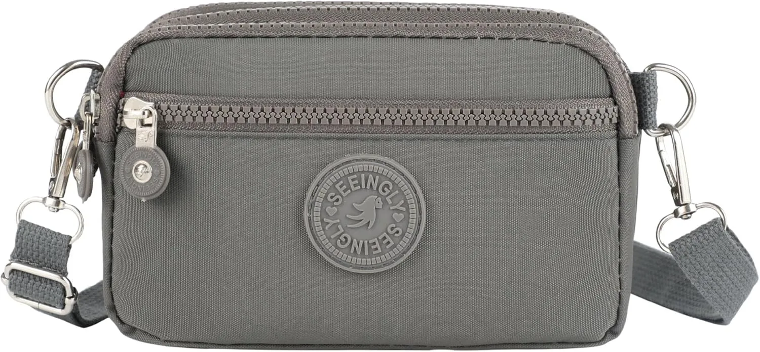Over Shoulder Purse Crossbody for Women Triple Capacity Change Pouch with Long Strap