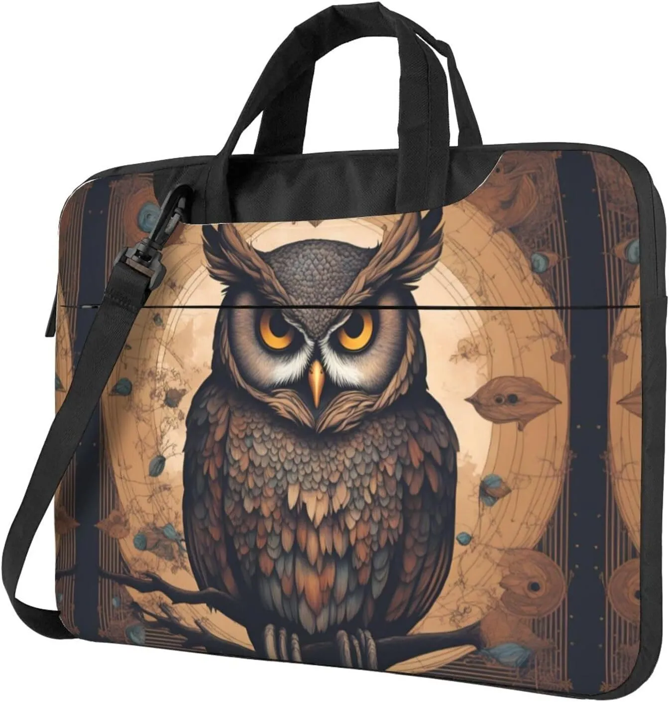 Owl Beliefs Pattern Laptop Bag - with Soft Interior, Multiple Pockets - Ideal for Men, Travel and Business