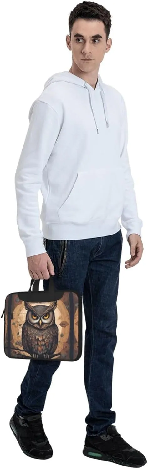 Owl Beliefs Pattern Laptop Bag - with Soft Interior, Multiple Pockets - Ideal for Men, Travel and Business