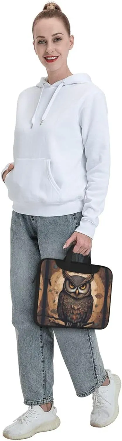 Owl Beliefs Pattern Laptop Bag - with Soft Interior, Multiple Pockets - Ideal for Men, Travel and Business