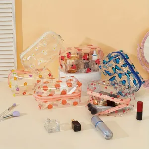 Pack of 6 pcs Waterproof Clear Cosmetic Bag Set