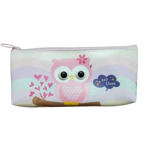 Pack Of_2 Owl Cartoon Printed Pencil Poch |   Canvas  |   Stationery | 3  Years