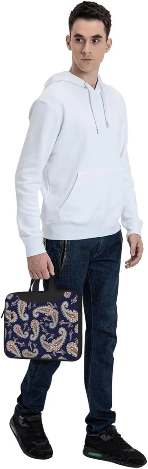 Paisley Laptop Bag Classic Slim Briefcase Messenger Bag, Spacious, Ergonomic