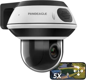 PANOEAGLE 4K 8MP Dome PTZ Camera Outdoor, Compatible with Hik-Vision, 2.7~13.5mm Motorized Lens with 5X Optical Zoom,AI Motion Detection, Two Way Audio＆IR Night Vision, 512GB SD Slot, IP67