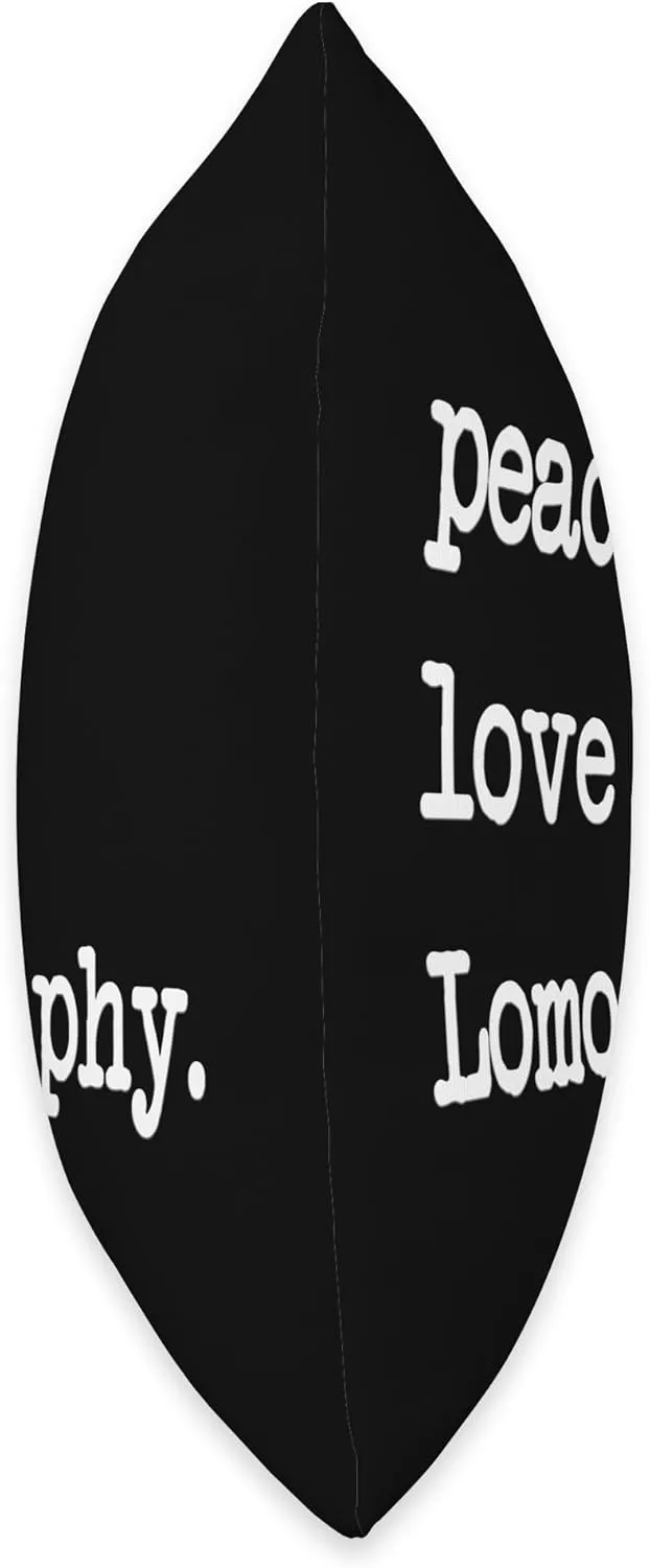 Peace Love & Lomography | Analog Camera Throw Pillow, 18x18, Multicolor