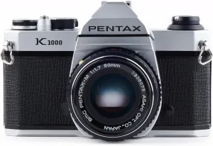 Pentax K1000 Manual Focus SLR Camera with Pentax 50mm f/1.4 K-Mount Lens (Renewed)