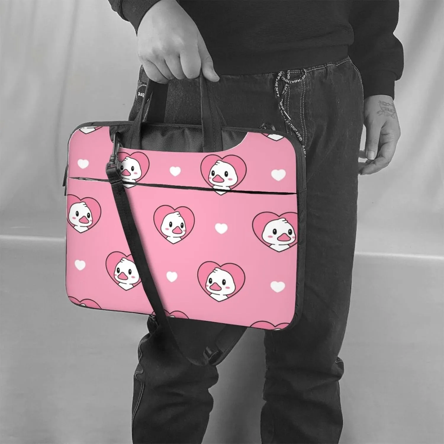 Pet French Bulldog Laptop Bag Classic Slim Briefcase Messenger Bag, Spacious, Ergonomic