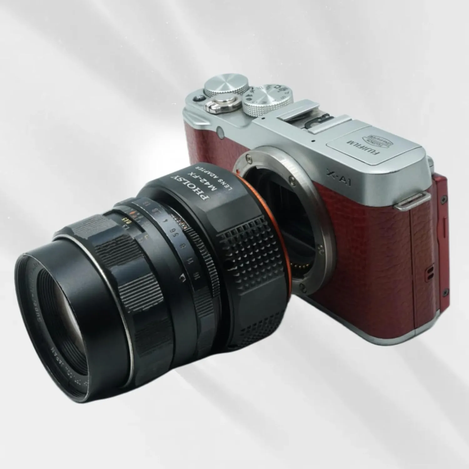 PHOLSY M42 to FX Lens Mount Adapter Compatible with M42 42mm Screw Mount Lens to Fujifilm X Mount Camera Body, M42 to Fuji X