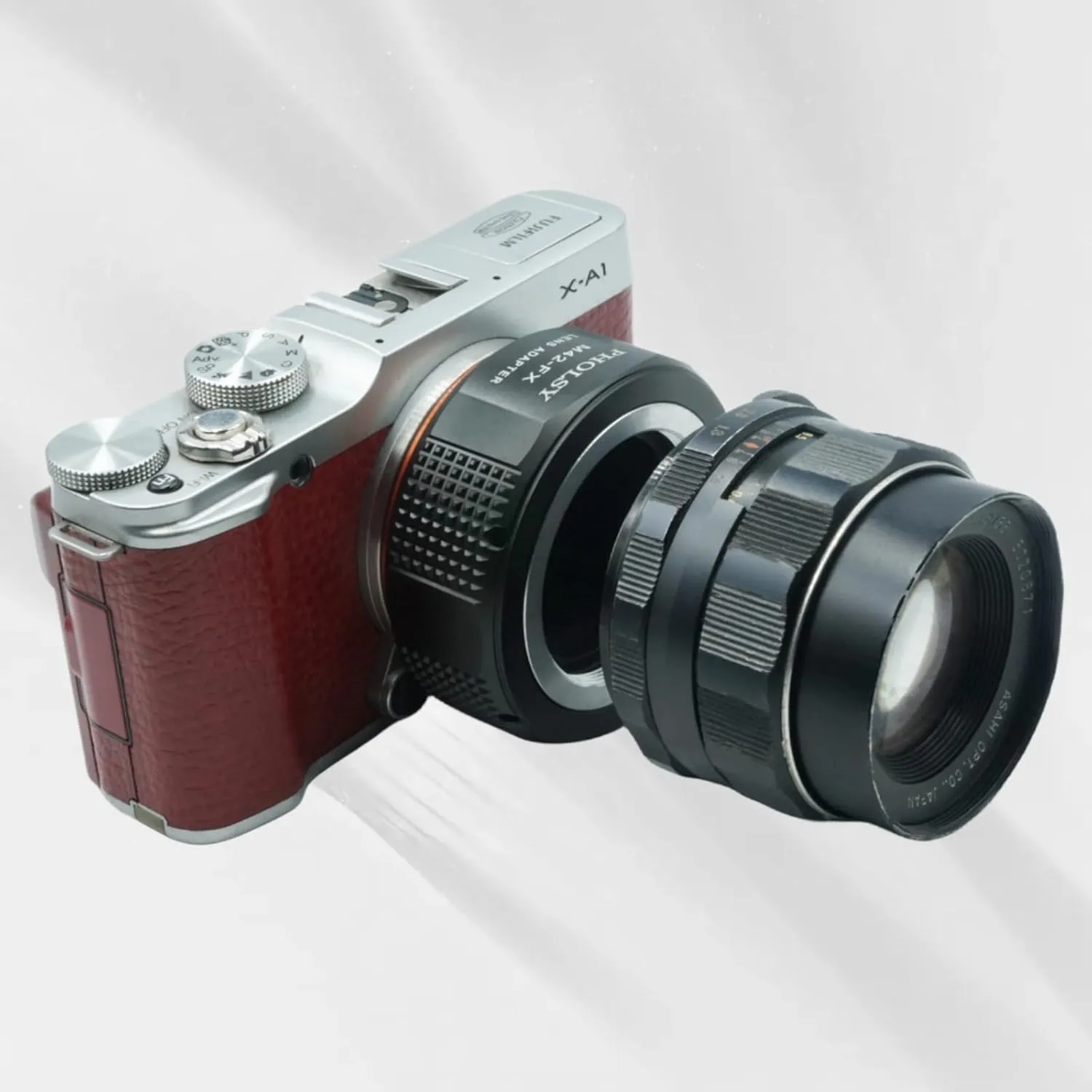 PHOLSY M42 to FX Lens Mount Adapter Compatible with M42 42mm Screw Mount Lens to Fujifilm X Mount Camera Body, M42 to Fuji X
