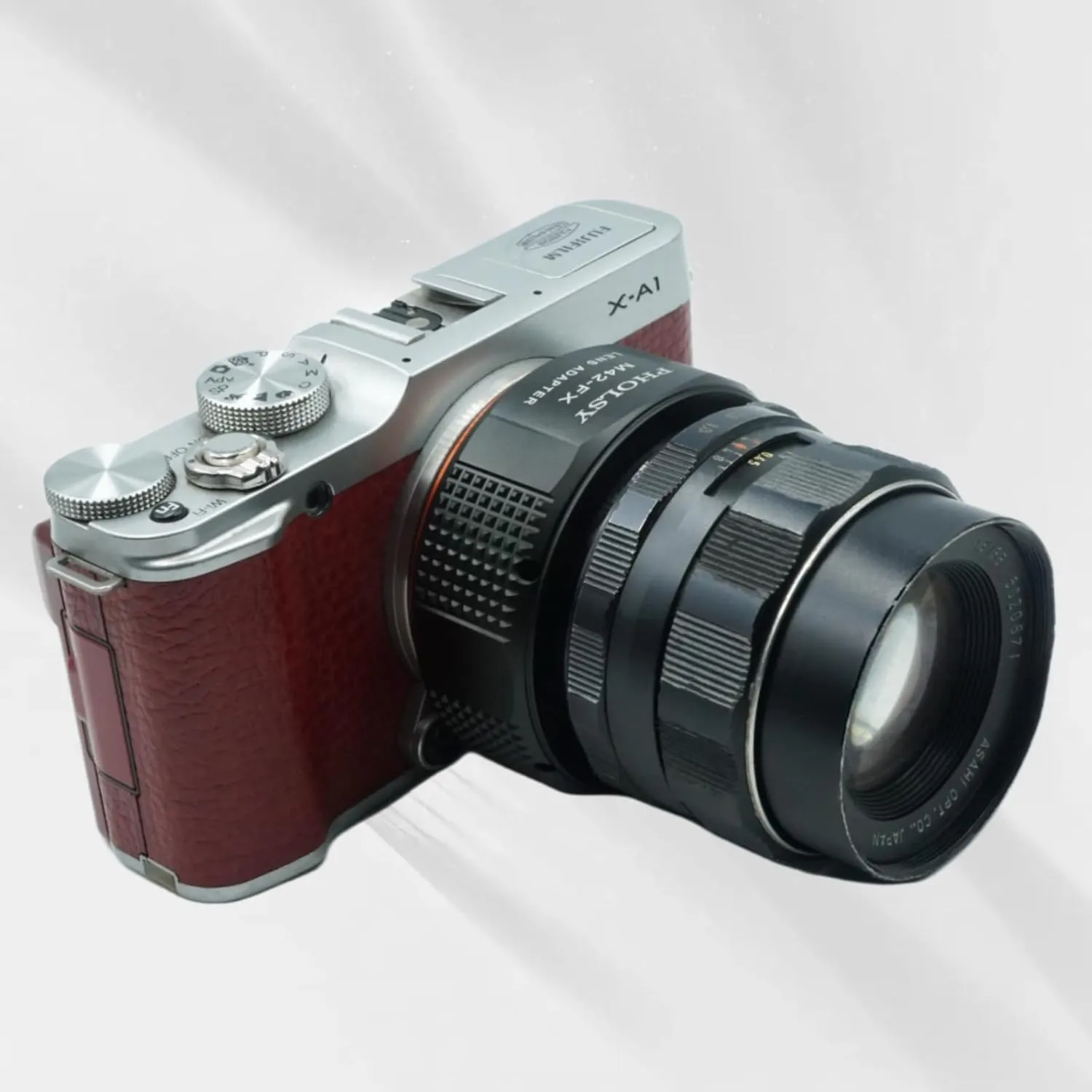 PHOLSY M42 to FX Lens Mount Adapter Compatible with M42 42mm Screw Mount Lens to Fujifilm X Mount Camera Body, M42 to Fuji X