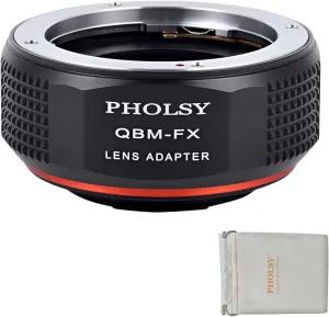 PHOLSY QBM to Fuji X Lens Mount Adapter Compatible with Rollei SL35 (QBM) Lens to Fuji X Mount Camera Body Compatible with Rollei to Fuji X