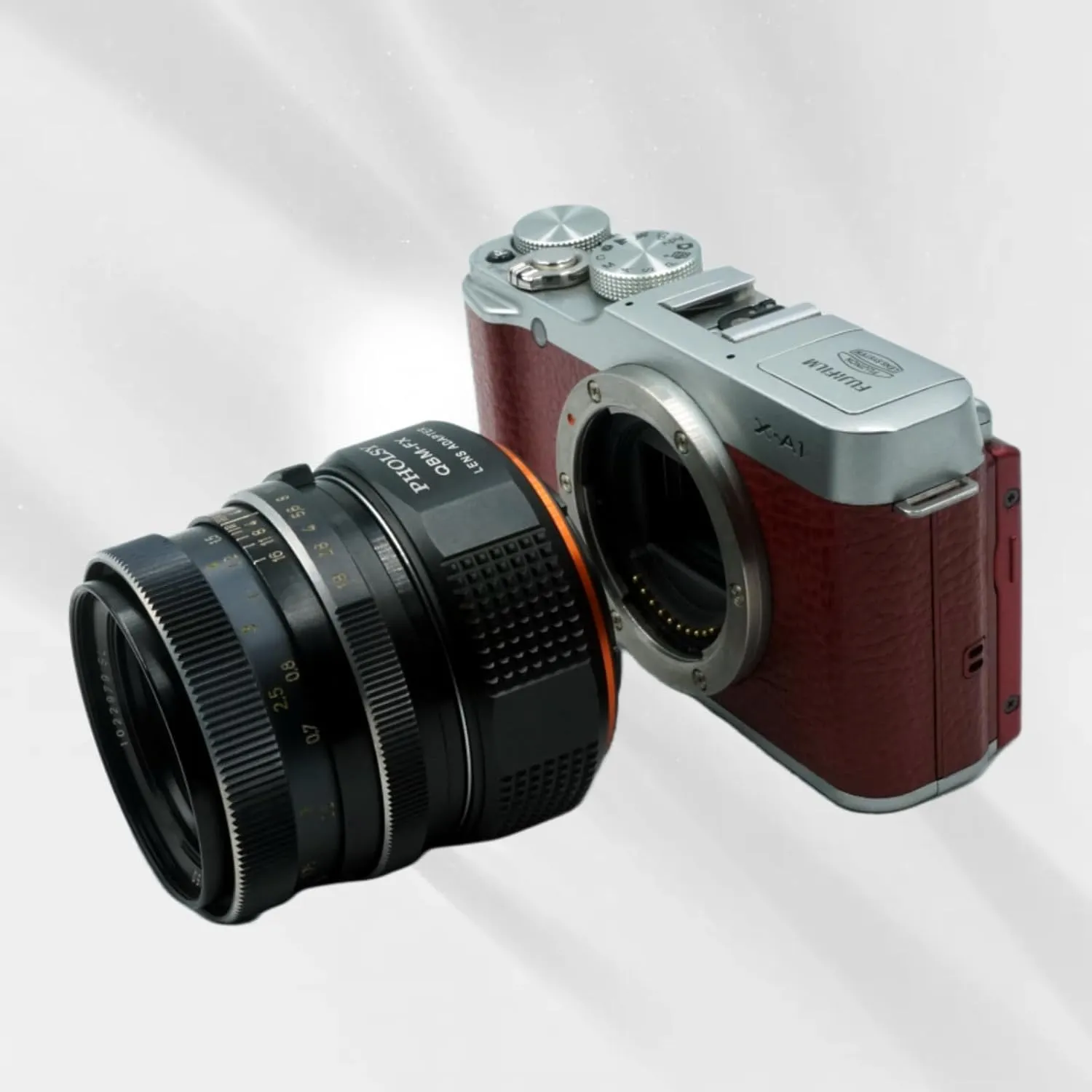 PHOLSY QBM to Fuji X Lens Mount Adapter Compatible with Rollei SL35 (QBM) Lens to Fuji X Mount Camera Body Compatible with Rollei to Fuji X