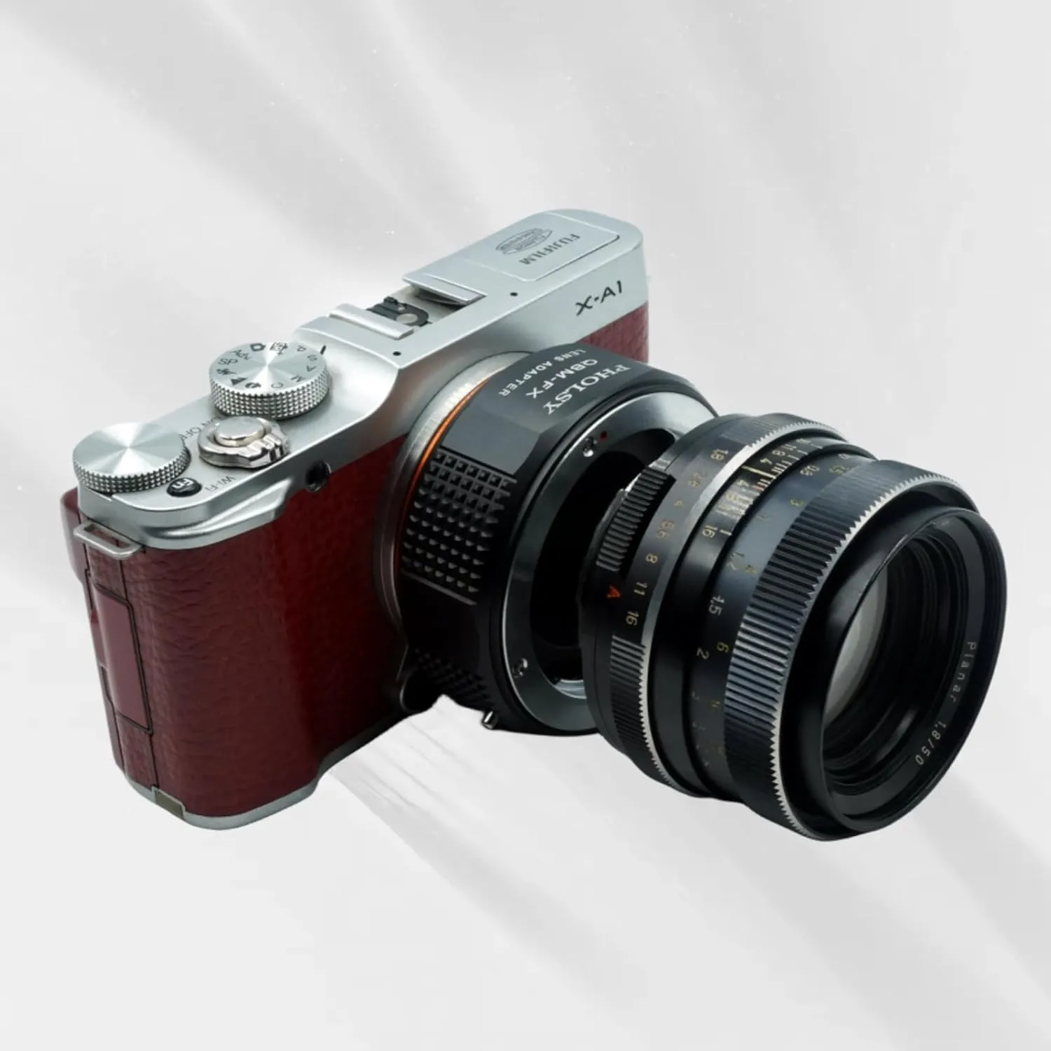 PHOLSY QBM to Fuji X Lens Mount Adapter Compatible with Rollei SL35 (QBM) Lens to Fuji X Mount Camera Body Compatible with Rollei to Fuji X