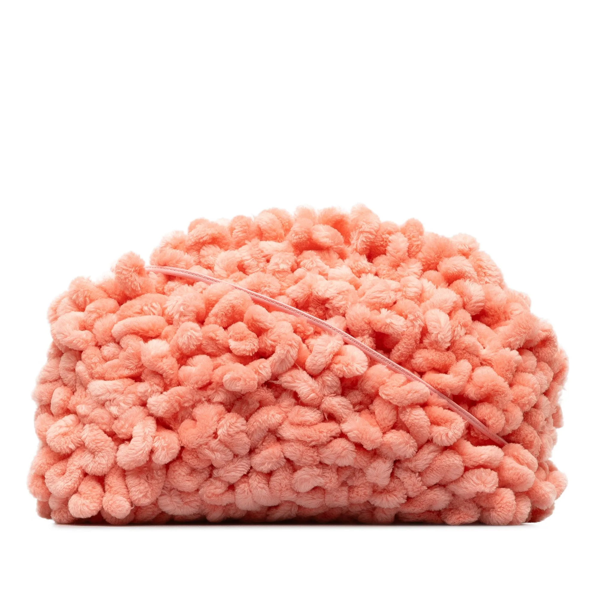 Pink Bottega Veneta Chenille The Mini Pouch Crossbody Bag