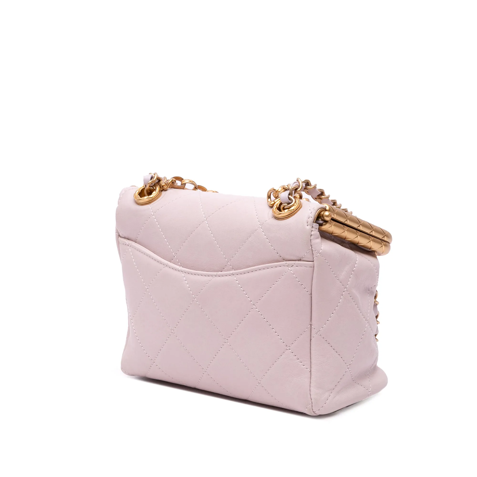 Pink Chanel Quilted Lambskin My Crush Vanity Bag