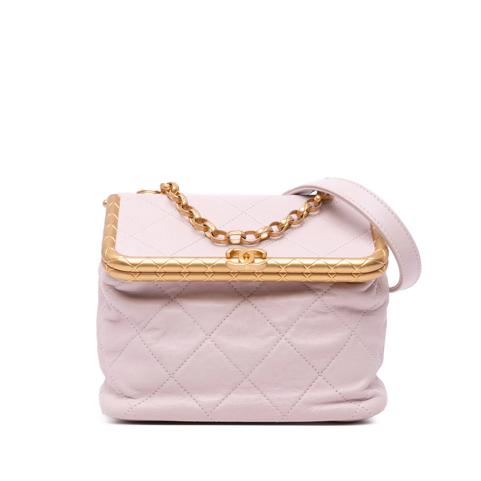 Pink Chanel Quilted Lambskin My Crush Vanity Bag