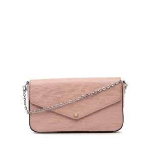 Pink Louis Vuitton Epi Pochette Felicie Crossbody Bag