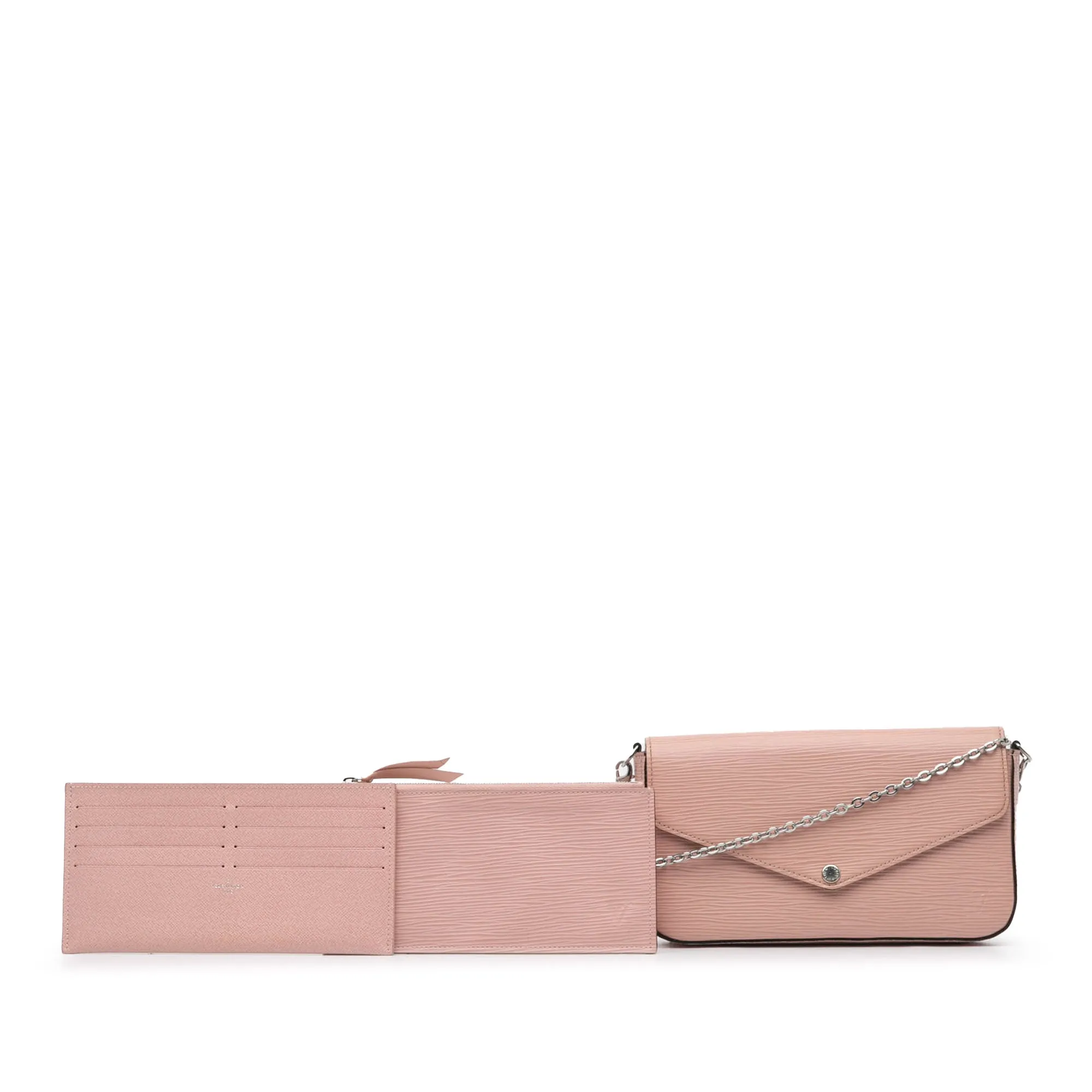 Pink Louis Vuitton Epi Pochette Felicie Crossbody Bag