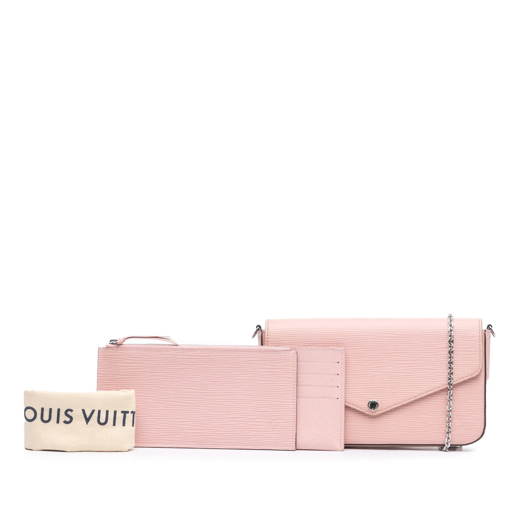 Pink Louis Vuitton Epi Pochette Felicie Crossbody Bag