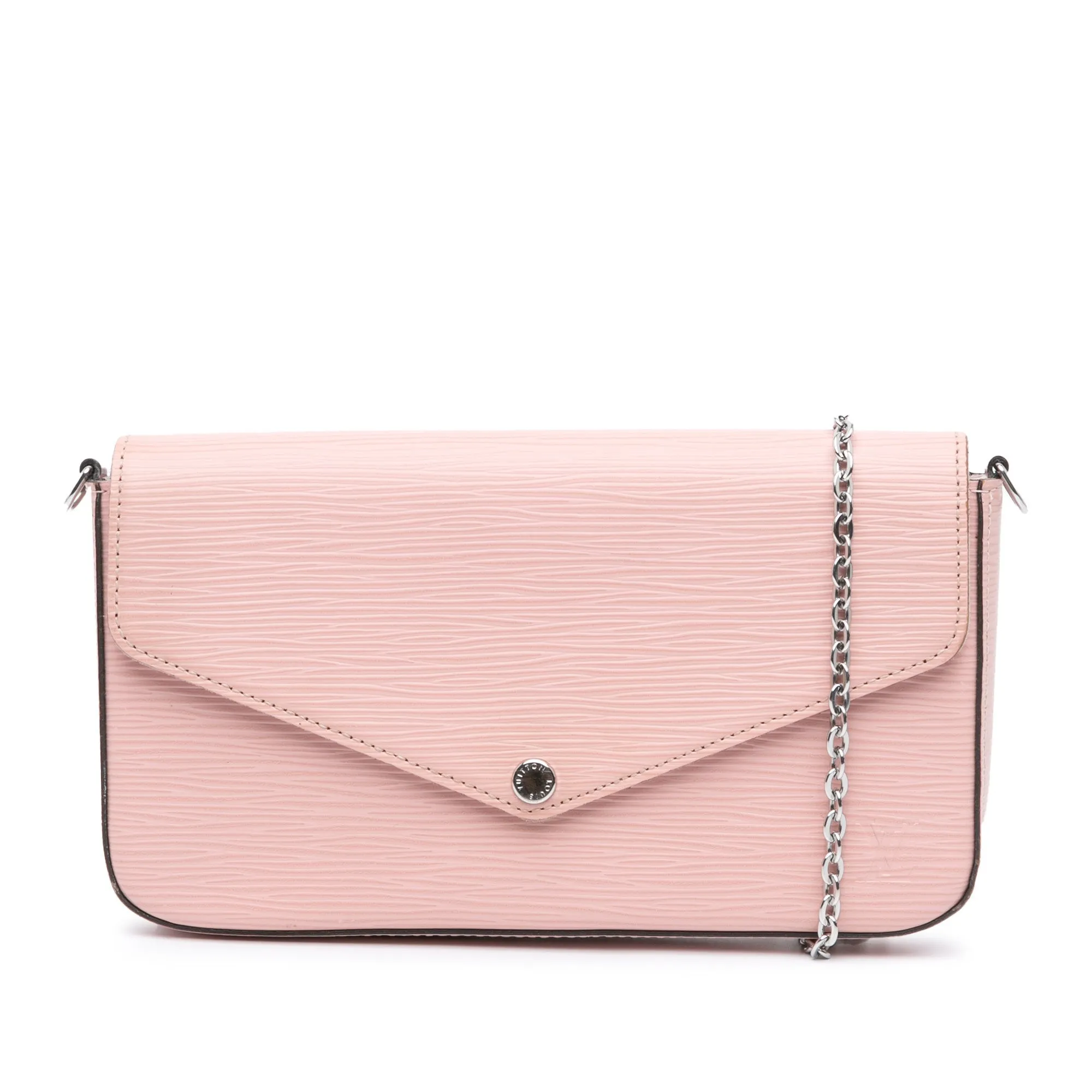 Pink Louis Vuitton Epi Pochette Felicie Crossbody Bag