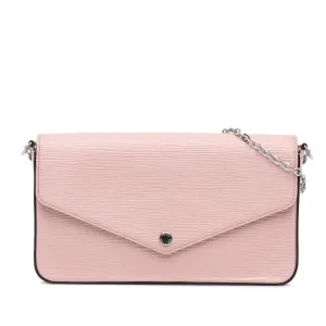 Pink Louis Vuitton Epi Pochette Felicie Crossbody Bag