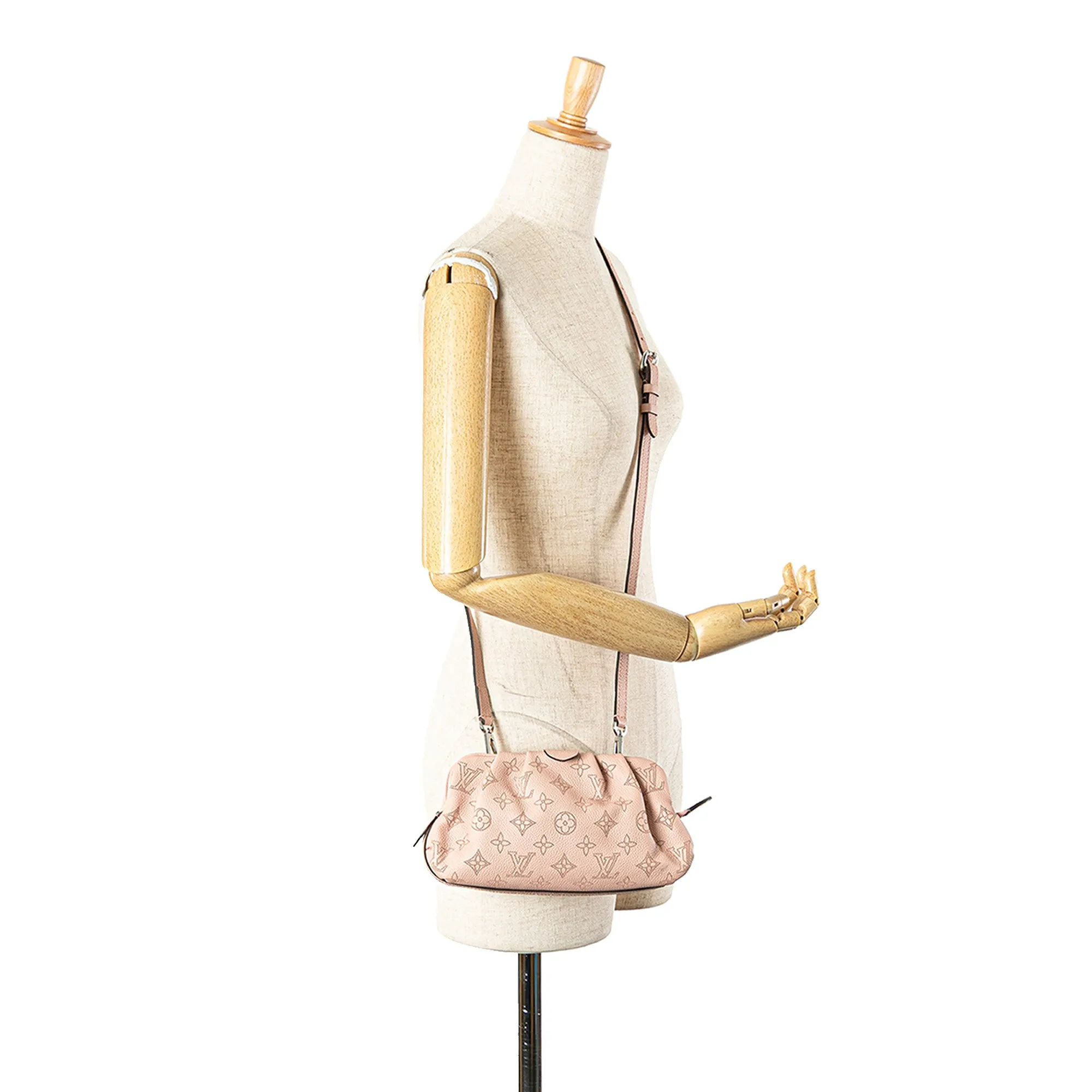 Pink Louis Vuitton Monogram Mahina Scala Mini Pouch Crossbody Bag