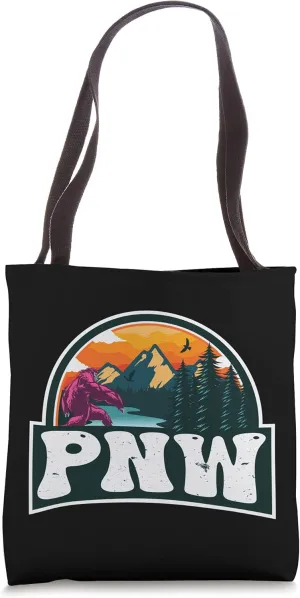 PNW, Pacific Northwest, Bigfoot, Nature, Outdoor Tote Bag