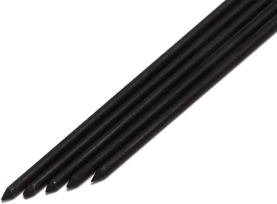 Point Tip Needles Set 38Pcs for Needle Scaler 7"(180mm)*1/8"(3mm) Hardened Replacement Needles Black