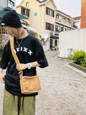 Pooyikoi Women Little Canvas Shoulder Bag Female Thick Cloth Small Messenger Bag Retro Vintage Crossbody Tote Bag