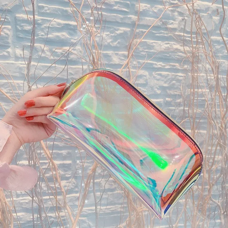 Popular Waterproof Colorful Shell Toiletry Fashion Cosmetic Bags