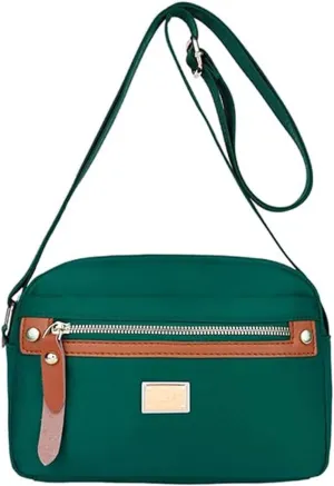 Popularate Nylon Crossbody Bag Popularate Waterproof Nylon Crossbody Bag Waterproof Lightweight Multi-Layer Messenger