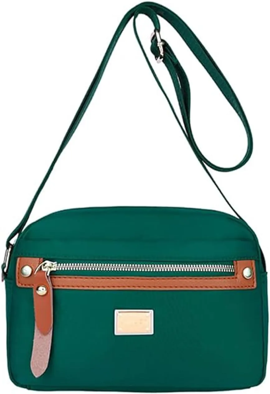 Popularate Nylon Crossbody Bag Popularate Waterproof Nylon Crossbody Bag Waterproof Lightweight Multi-Layer Messenger