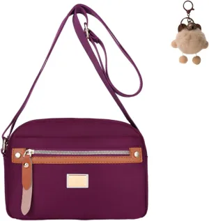 Popularate Nylon Crossbody Bag, Women's Nylon Crossbody Bag Popularate, Waterproof Lightweight Multi-layer Messenger