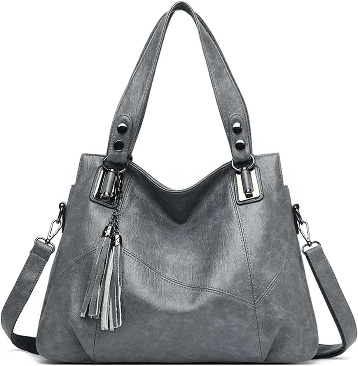 PORRASSO Women Handbags Fashion Hobo Shoulder Bag Ladies Crossbody Bag Large Tote Purse
