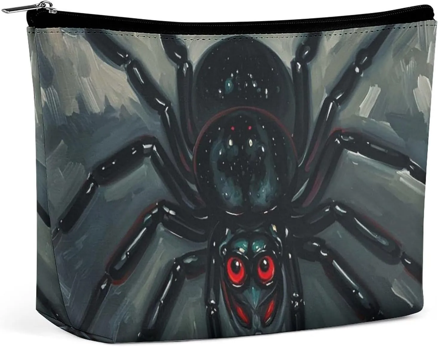 Portable Small Cosmetic Bag Cute Travel Makeup Bag Scary Spider Waterproof Toiletry Bag for Women