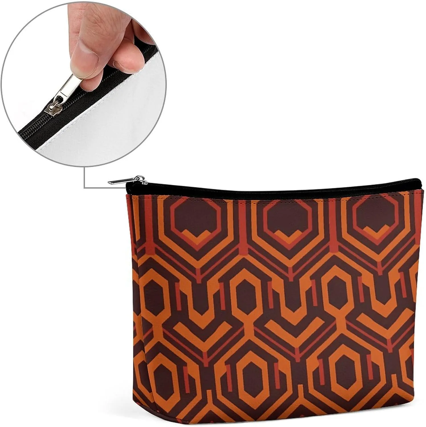 Portable Small Cosmetic Bag Cute Travel Makeup Bag Shining Overlook Waterproof Toiletry Bag for Women