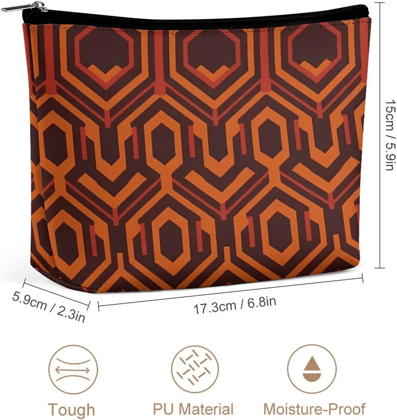 Portable Small Cosmetic Bag Cute Travel Makeup Bag Shining Overlook Waterproof Toiletry Bag for Women