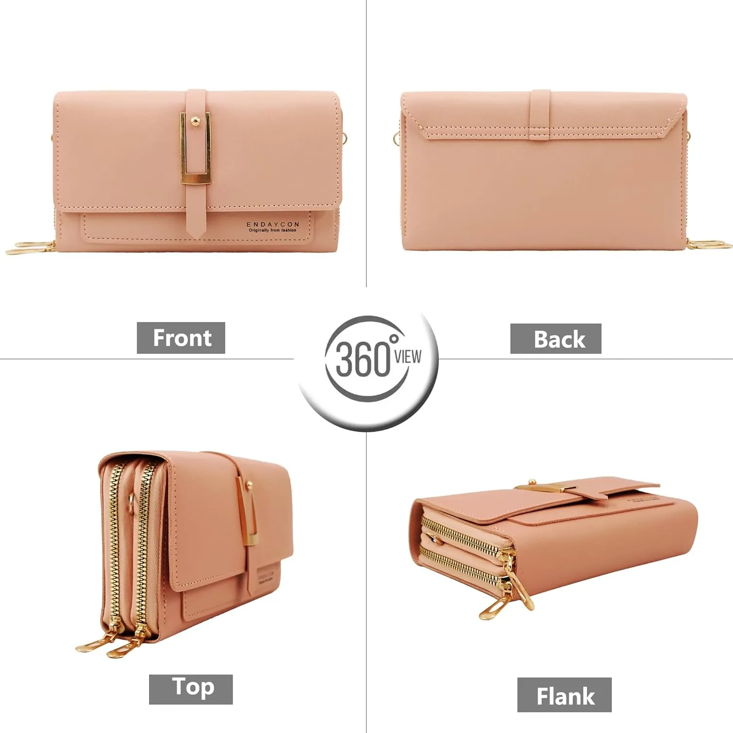 PORT&LOTUS Crossbody Handbag for Women PU Leather Bag