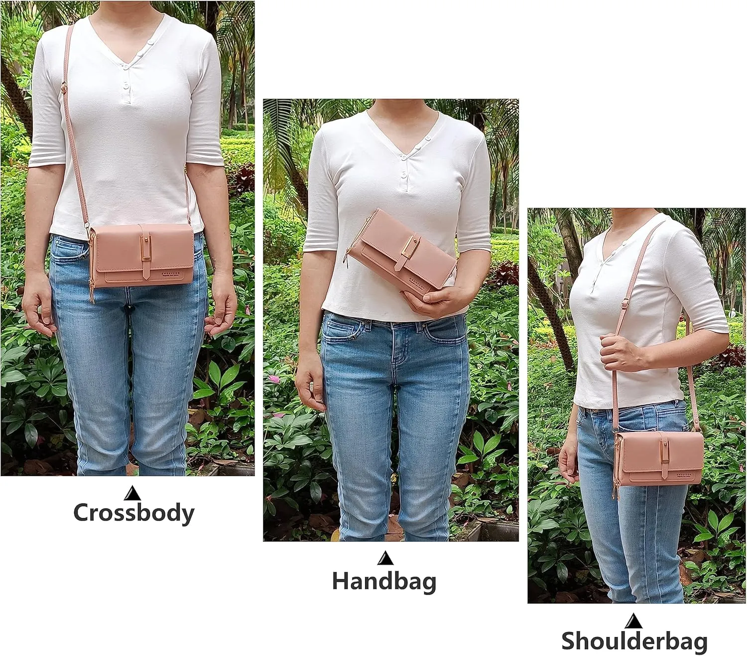 PORT&LOTUS Crossbody Handbag for Women PU Leather Bag