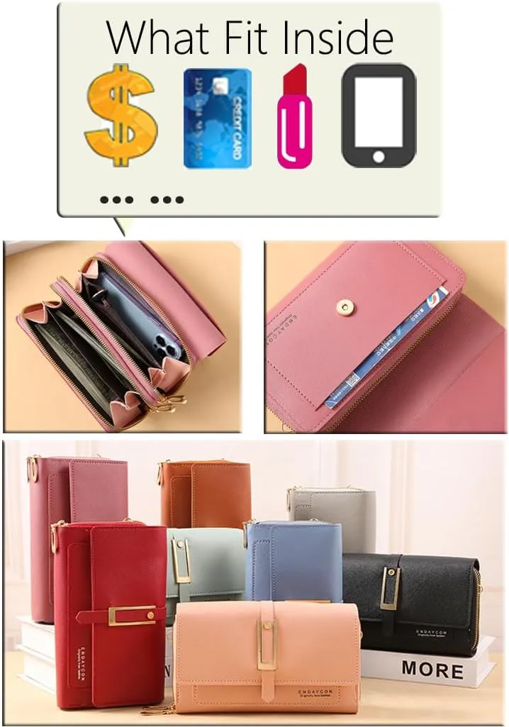 PORT&LOTUS Crossbody Handbag for Women PU Leather Bag